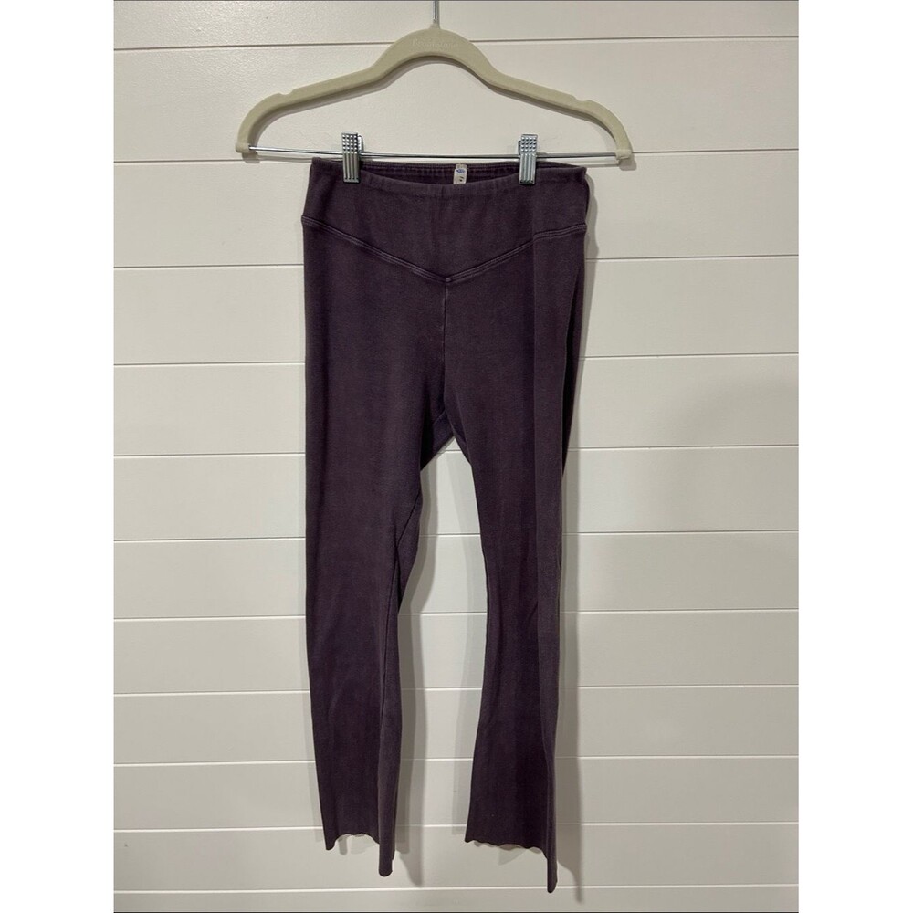 Free People Dark Plum High-Rise Leggings